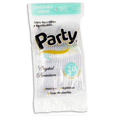 TENEDOR PARTY CUT CRYSTAL PREMIUM JUMBO C/20 CHINET --