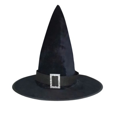 SOMBRERO BRUJA NEGRO CON HEBILLA VMF