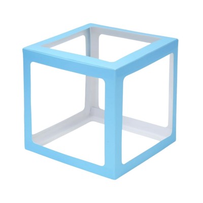SET CAJAS CARTON VMF CUBO ACETATO AZUL C/4