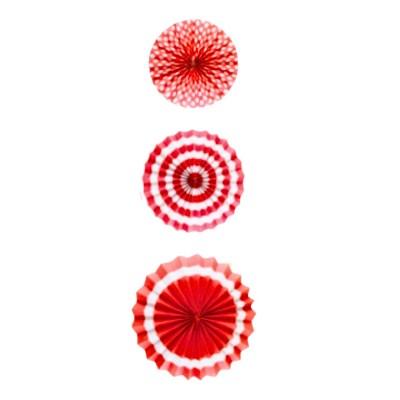ROSETAS KIT ROJO C/3 20+30+38CM RICEL