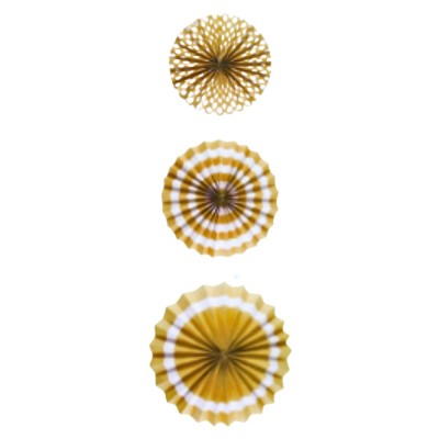 ROSETAS KIT ORO C/3 20+30+38CM RICEL