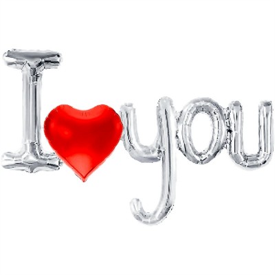 GLOBO VMF LETRERO "I (CORAZON) YOU"