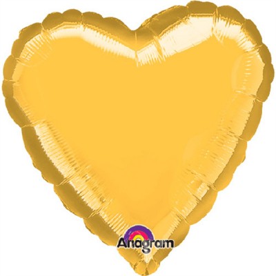 GLOBO CONVER #36H CORAZON SOLIDO DORADO