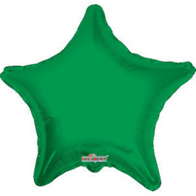 GLOBO CONVER #22S ESTRELLA SOLIDO VERDE METALLIC