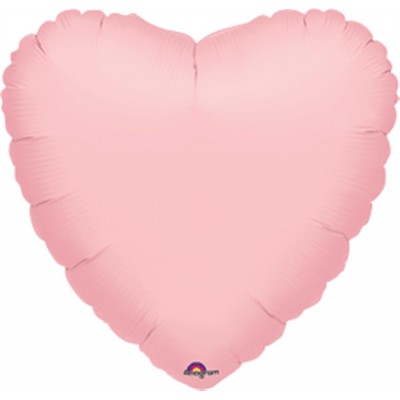 GLOBO CONVER #18H CORAZON SOLIDO ROSA PASTEL A