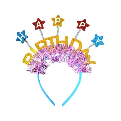 DIADEMA HAPPY BIRTHDAY CON ESCARCHA RESORTE VMF