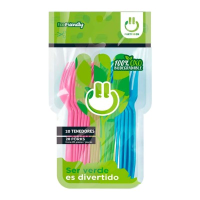 TENEDOR PARTY IS ON COLOR MIX GIRL OR BOY C/20 --