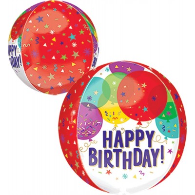 GLOBO CONVER ESFERA ORBZ HBD RED BALLOONS