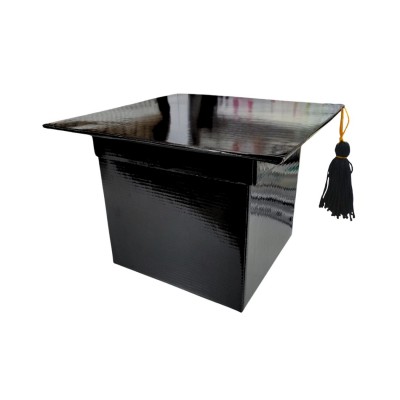 SET CAJAS CARTON FB CUBO (GRADUACION) BIRRETE NEGRO (ELIGE MEDIDAS)