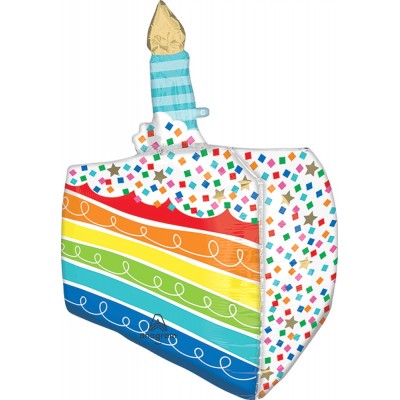 GLOBO CONVER SPRSHP BIRTHDAY WISHES CAKE SLICE