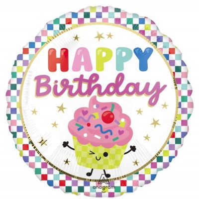 GLOBO CONVER #17C VIBRANT CUPCAKES BIRTHDAY