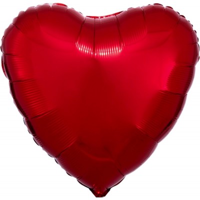GLOBO CONVER #36H CORAZON SOLIDO ROJO MTL